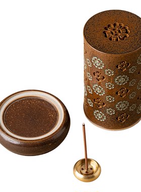 宝相花青瓷立式香炉高端薰炉