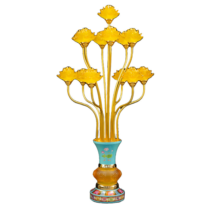 琉璃莲花大灯佛堂寺庙佛前供灯