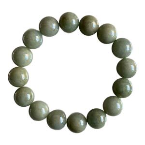缅甸A货翡翠手串油青军绿色14mm
