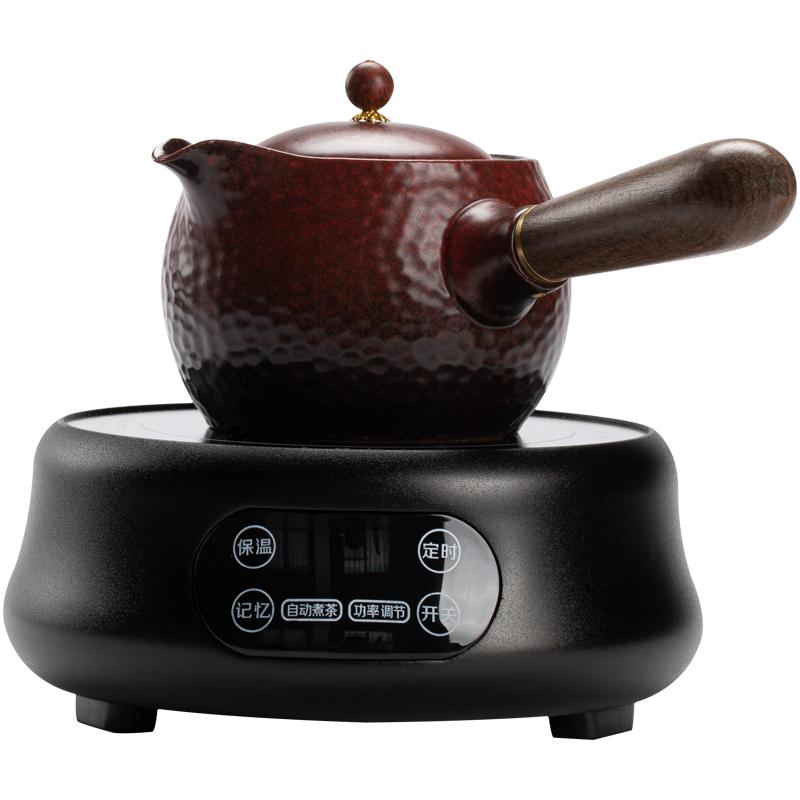 側(cè)把煮茶壺電陶爐家用燒水壺茶爐煮茶器陶瓷黑茶煮茶爐單壺