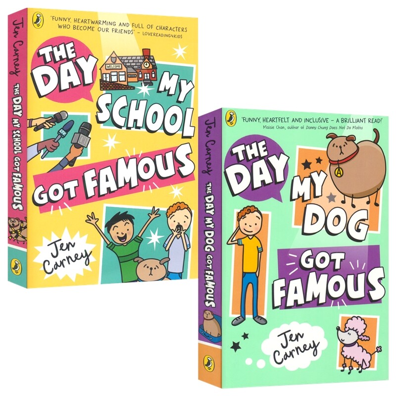 The Day My Dog/School Got Famous 爆红日记系列 英国家长五星好评 成长陪伴幽默配方 爆笑漫画风英语章节小说 英文原版进口
