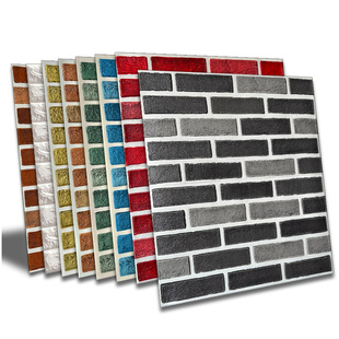 加厚墙纸3d立体墙贴自粘客厅餐厅壁纸砖纹腰线墙裙墙围防撞泡沫贴