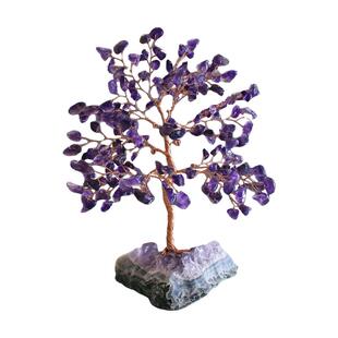 天然紫黄粉水晶树粉晶装饰品礼物摆件晶簇原石居家礼品装饰礼物