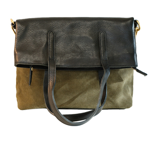 葱木 实用型大容量可放电脑两用带拉链 帆布包上班通勤高级感斜挎