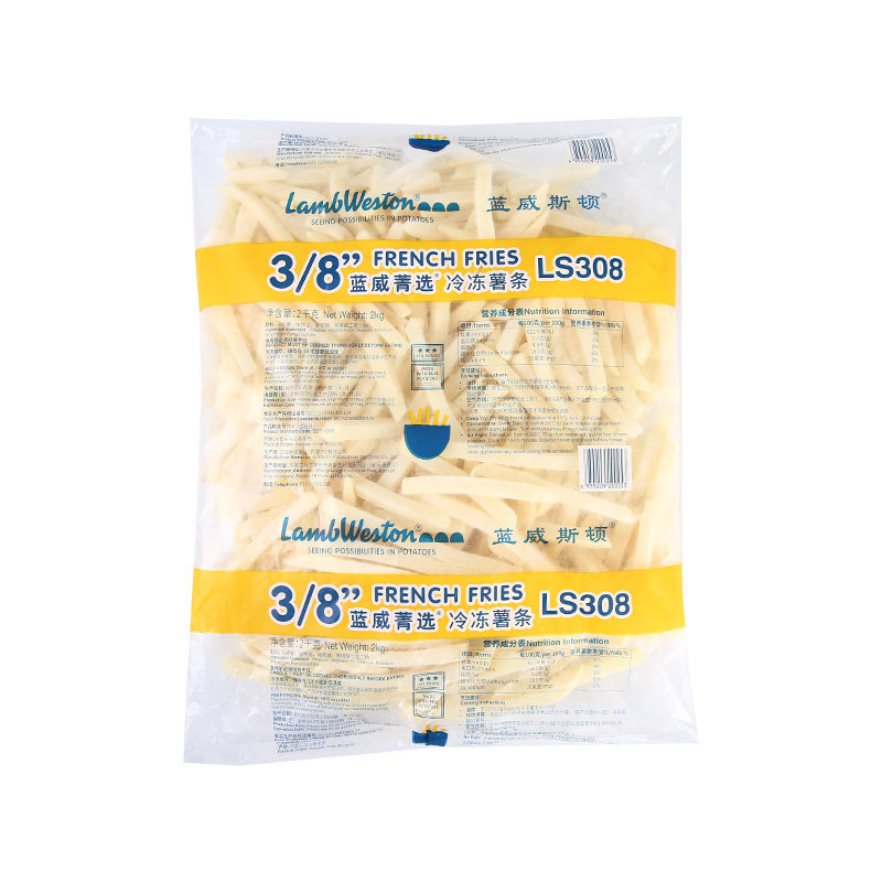 蓝威斯顿薯条2kg粗细kfc家庭美食