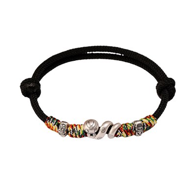 蛇年足银转运本命年红绳手链