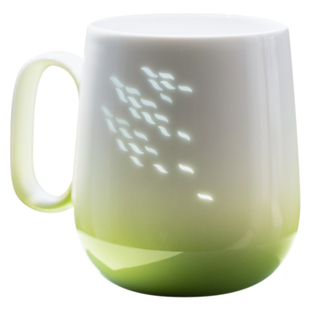 山水间清风明月玲珑杯情侣对杯陶瓷马克杯高颜值生日礼品杯子定制