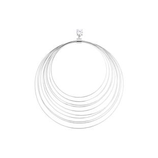 BLACKHEAD/黑头银色大型多层细环镶钻钛钢耳环欧美夸张大圈个性