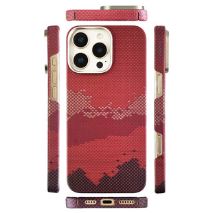 PARKA适用苹果16Pro凯夫拉磁吸手机壳浮织15Promax芳纶纤维超轻超薄保护套Magsafe磁吸保护壳16PM日出金山