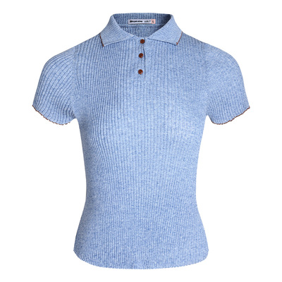 AmazingSong撞色polo领针织T恤