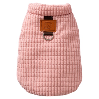 小狗狗衣服秋冬季加厚保暖小型犬比熊猫咪灯芯绒马甲宠物棉衣冬装