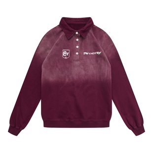 【断码清仓】Procity卫衣男潮牌无帽秋季学院风运动polo翻领外套