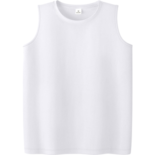 白色宽松精梳棉短款吊带背心女内搭春夏季纯色大码胖mm无袖打底衫