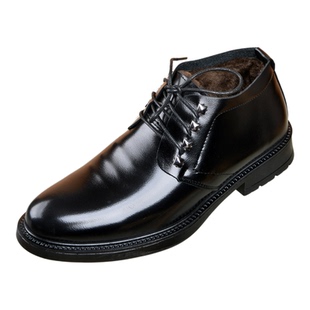 男士高邦皮鞋男高帮皮靴男鞋英伦商务休闲尖头发型师鞋子韩版短靴