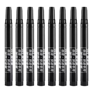 记号笔防水防油不掉色勾线笔美术专用小学生黑色大头笔黑笔油墨笔油性笔工地工业木工专用马克笔快递物流专用