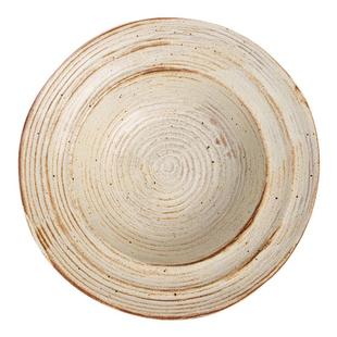 草帽碗粗陶盘日式盘子高级感家用菜碗西餐意面碗沙拉碗侘寂风餐具