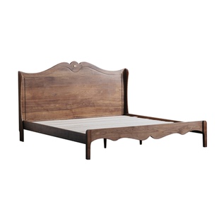 物应归燕实木床1.8米1.5卧室双人床复古北美黑胡桃木实木主卧大床