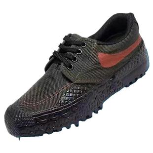 正品橡胶底劳保鞋军训解放鞋男迷彩透气耐磨防滑作训鞋建筑工地鞋