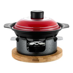 酒精炉小火锅一人一锅家用干锅锅具铝合金暖汤煲小锅仔锅饭店专用