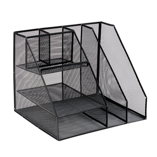 金属文件框文件架办公室桌面文件收纳盒立式多层文具资料置物架子