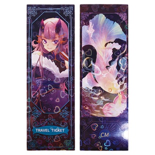 沉墨1.2毫米加厚覆膜票卡定制镭射膜满天星手绘二次元动漫票卡打印创意卡片自制卡自印周边镭射票定做diy珠光