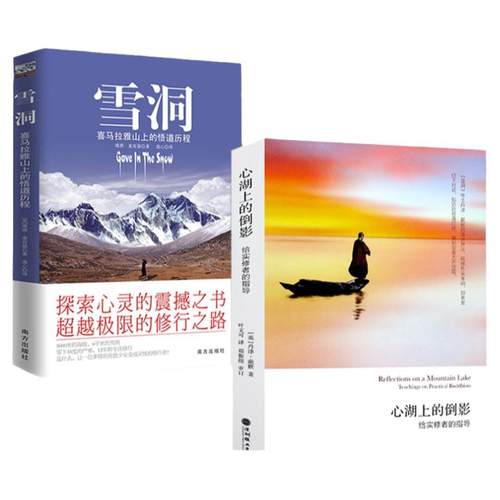 【2册】雪洞在喜马拉雅山上的悟道历程+心湖上的倒影    丹津葩默 巴默 维琪麦肯基 身心灵修行  书籍