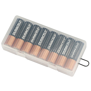 8节装5号7号电池收纳盒五号七号电池盒带开关电池仓保护整理盒子