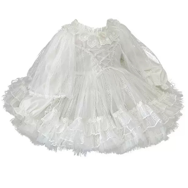 女童秋冬婚纱连衣裙蓬蓬裙tutu裙加绒生日花童礼服洛丽塔公主裙