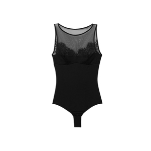 Intimissimi意舒漫26早春新品睫毛蕾丝网纱微透性感连体衣BOD186