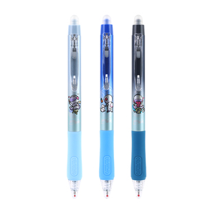 风景按动热敏可擦中性笔太空时空款金属质感笔杆小学生3-5年级书写专用可替换笔芯奔向星辰纳米油墨圆珠笔