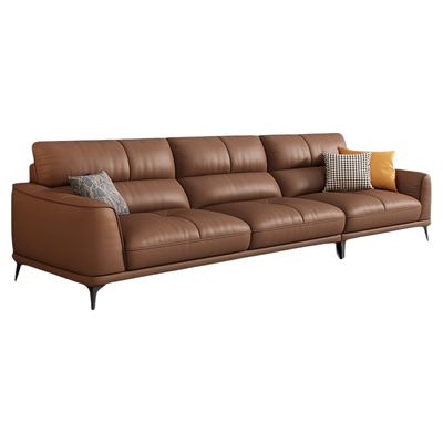 岚瑟琳复古风头层牛皮真皮沙发