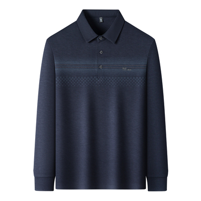 罗蒙春秋长袖polo衫男士商务休闲