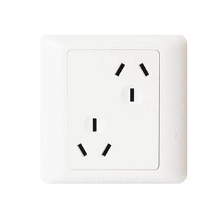 松日开关插座面板6眼三三插电源插座10A六孔插座暗装墙壁二个三孔