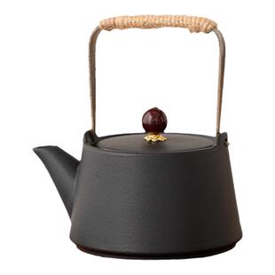 黑陶茶壶泡茶家用简约功夫单壶复古磨砂茶水分离泡茶器一人用杯子