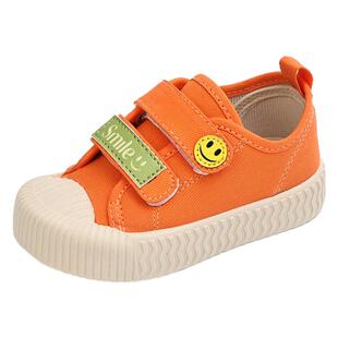 儿童帆布鞋春秋宝宝饼干鞋男童魔术贴女童鞋子软底幼儿园室内布鞋