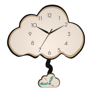 网红钟表家用石英钟客厅挂钟摇摆日历时钟挂墙创意挂表静音卧室表