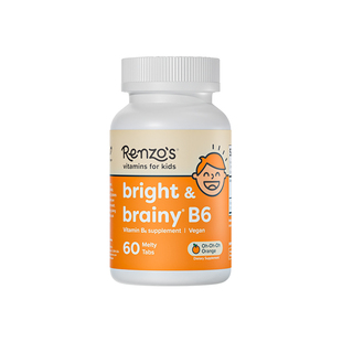 Renzo's儿童B6维生素咀嚼片60片 注意力专注力缺陷多动抽动ADHD