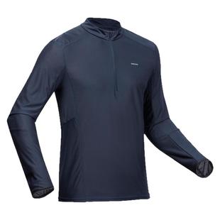 迪卡侬MH500户外运动T恤男徒步套头衫长袖速干衣立领T恤ODT1