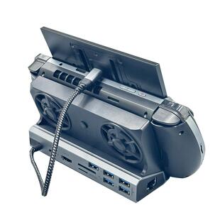 （现货）GPD win4掌机底座扩展坞十合一游戏机便携typec转hd高清投屏usb接口扩展散热风扇6英寸稳定支架展坞