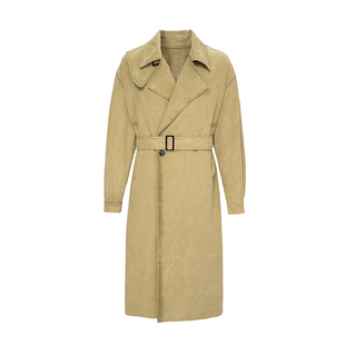 【王星越同款】MWO 巴恩风 复古全棉水洗做旧长款风衣男女同款