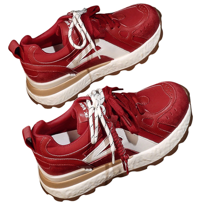 秋季新款内增高老爹鞋女2025年超火透气休闲厚底阿甘小白鞋子爆款