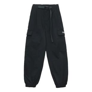 束脚日系工装裤女款新款高腰黑色小个子机能户外显瘦哈伦休闲裤子