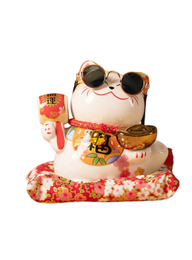 FREEDOM.LIVE 摆件招财猫陶瓷装饰品家居开业存钱储蓄罐|纳福
