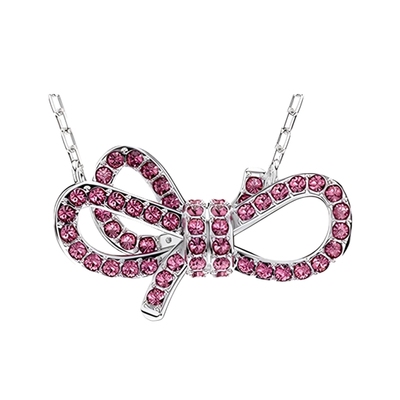 施华洛世奇Lifelong Bow 女士长款蝴蝶结项链气质百搭吊坠礼物