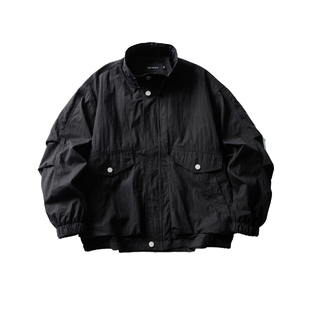 Dashufulcrum日系复古立领纽扣工装夹克男女春秋休闲设计口袋外套