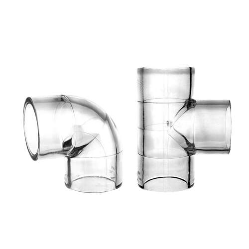 鱼缸透明三通亚克力管配件水管大全进出水口diy改装除油膜管虹吸