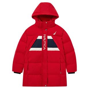 NAUTICA/诺帝卡儿童羽绒服男款加厚极寒中长款女童2025冬新款大童