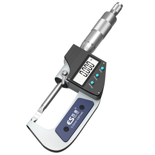 德国苏测叶片千分尺刀口扁头外径高精度数显测厚仪槽卡薄片键槽径