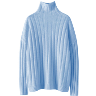 冬日挚爱！男女同款！加厚100%山羊绒衫女粗棒针织高领羊绒毛衣