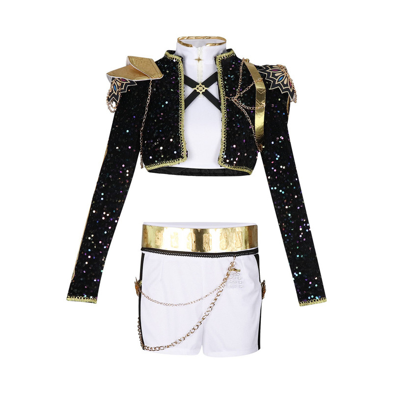 猎魔女团cos服装亮片黑金鲁米米拉佐伊cosplay韩流女星打歌服现货